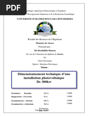 Etude et optimisation d une chaine gpv au reseau bt de sonelgaz