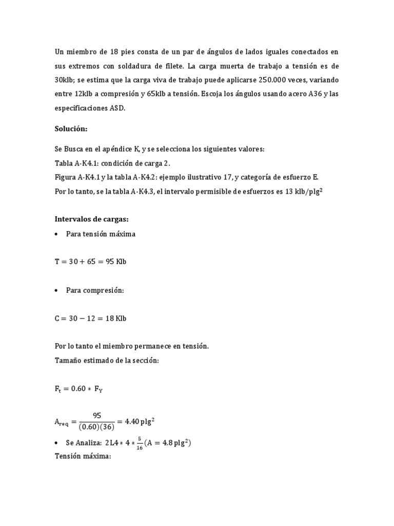 Ejercicios de Fatiga | PDF | Fatiga (material) | Materiales