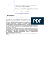 El Diseño Institucional Indispensable para La Transparencia y Eficiencia en Los Gobiernos Estatales y Municipales de México.