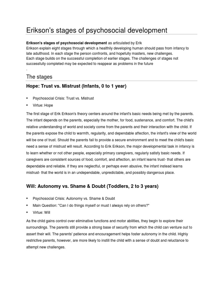 Generativity vs. Stagnation in Erikson's Theory | PDF | Metaphysics Of ...