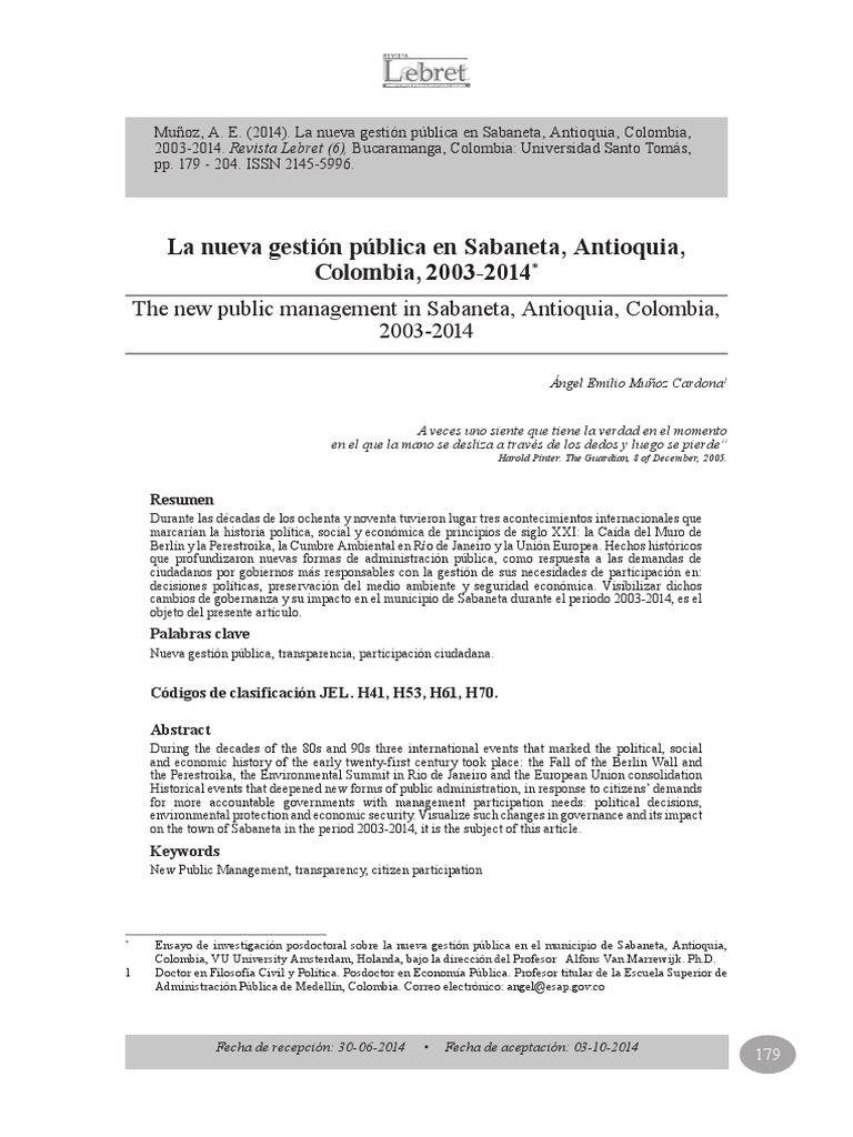 Nueva Gestión Pública Y Gobierno Abierto - 