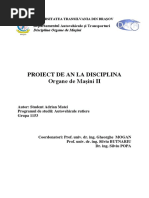 Proiect :organe de Masini II. Reductor HH