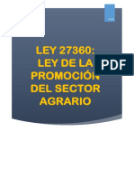 Monografia Ley de Promocion Del Sector Agrario