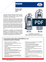 Extintor Portatil de Acetato de Potasio