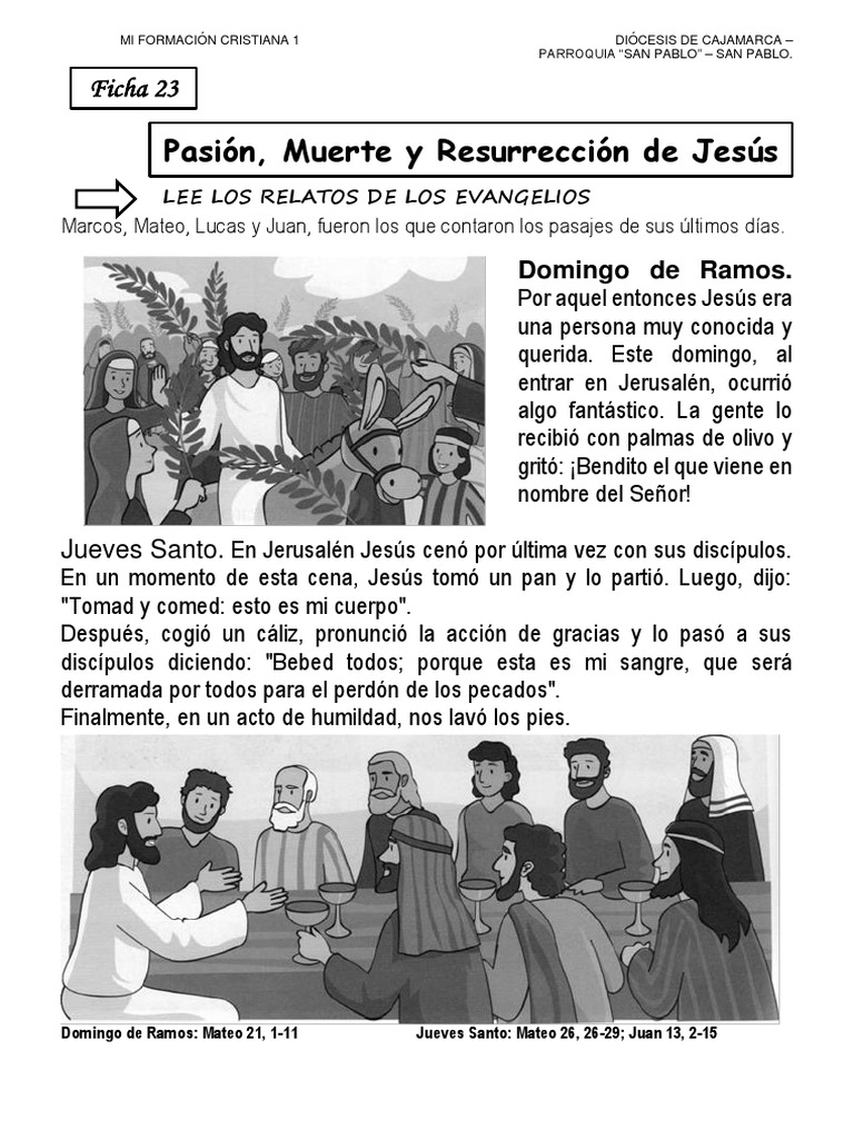 Pasión y Resurrección de Jesús para Niños | PDF | La resurrección de ...