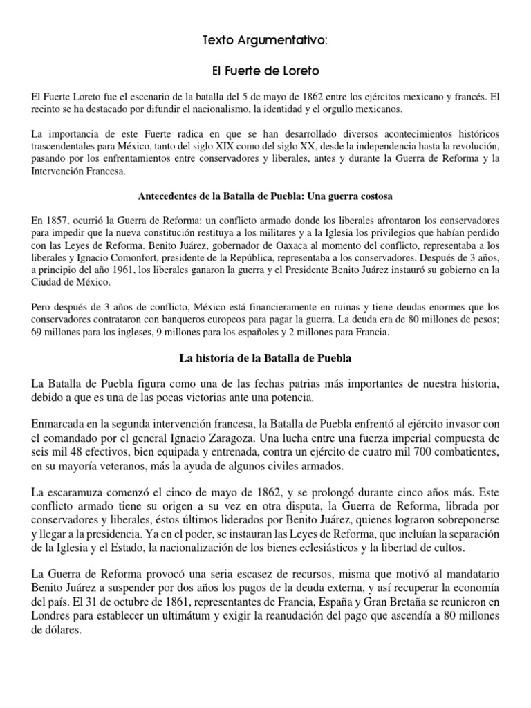Texto Argumentativo Mexico Francia