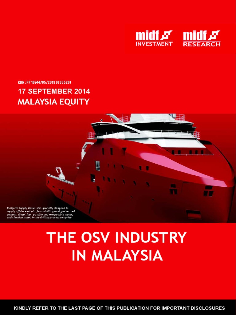 The OSV Industry in Malaysia MIDF 170914 PDF Offshore Drilling