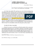 Thiesse, Anne-Marie. Fições Criadoras As Identidades Nacionais