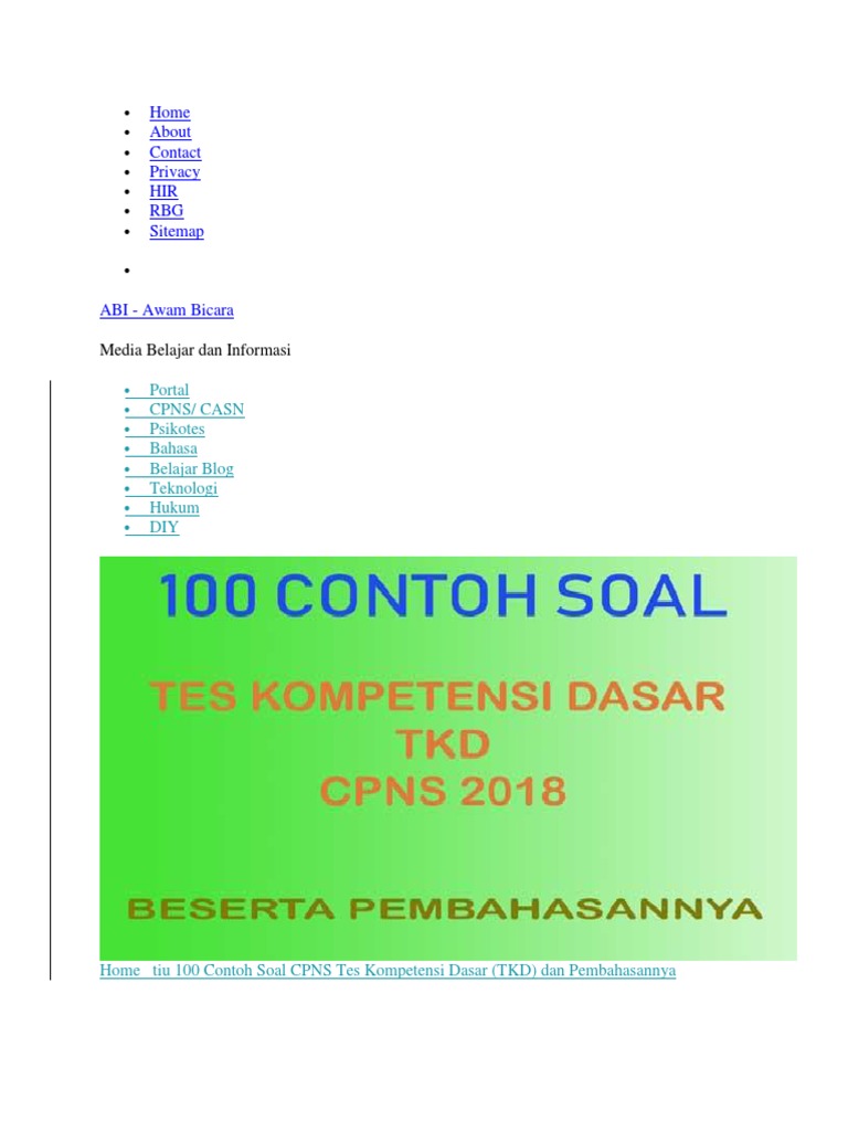 Pdf Soal Tpa Pdf Fathur Rasyid Academia Edu