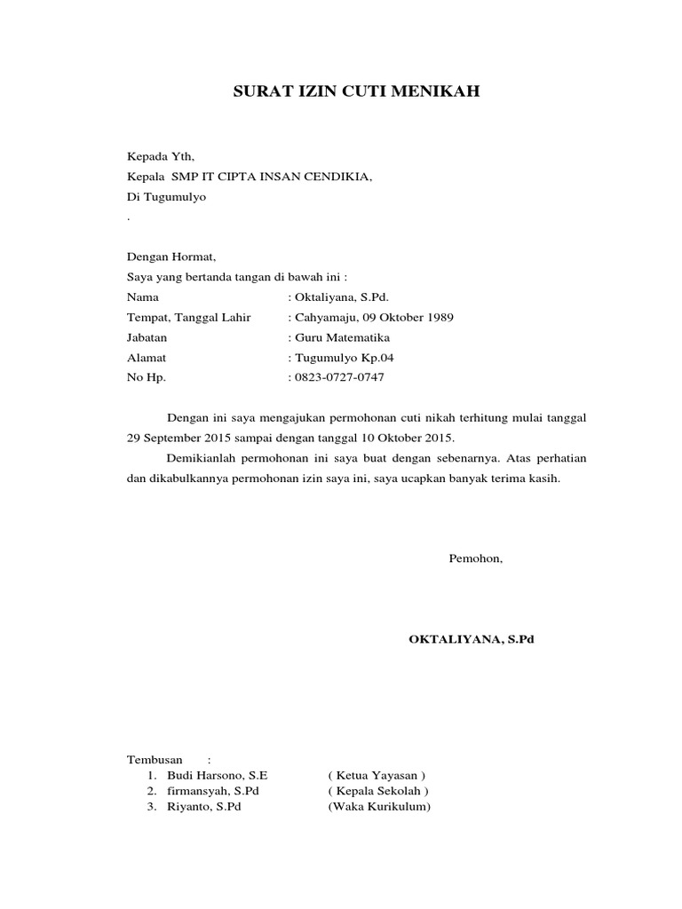 Surat Cuti