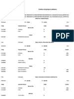 Analisis Sub PreSupuesto Varios