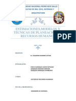 Estimaciones de Planeación de RRHH