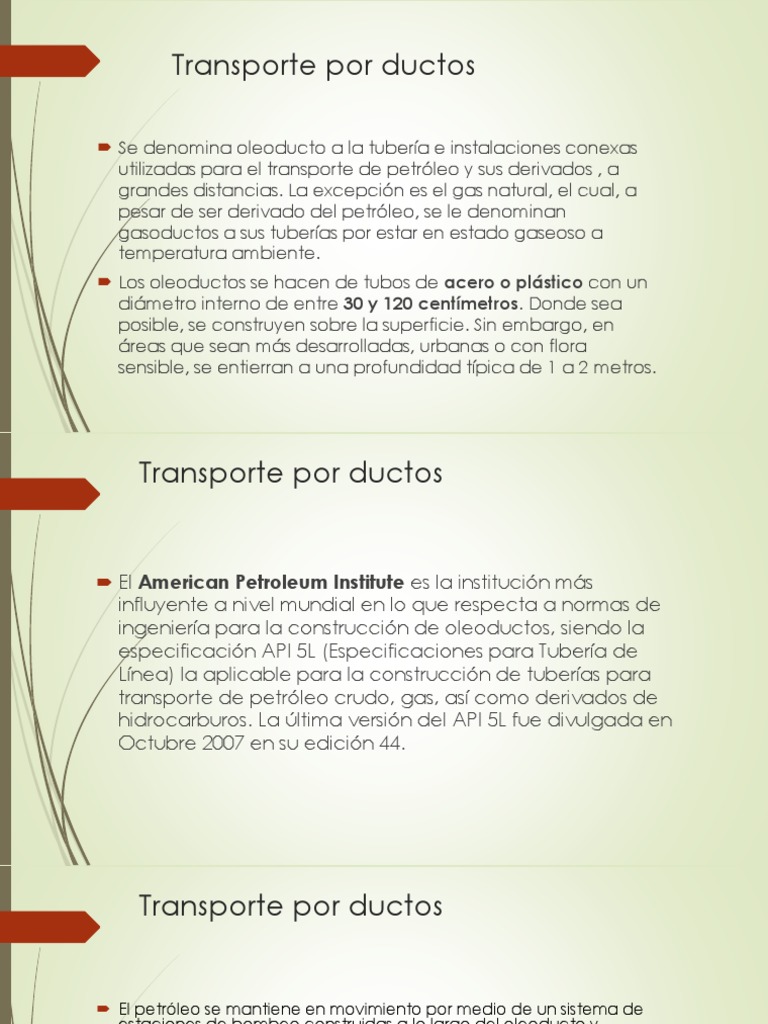 Transporte de Hidrocarburos por Ductos | PDF | Petróleo | Transporte