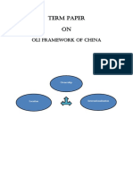 Term Paper On: OLI Framework of China