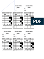 Archery Score Sheet