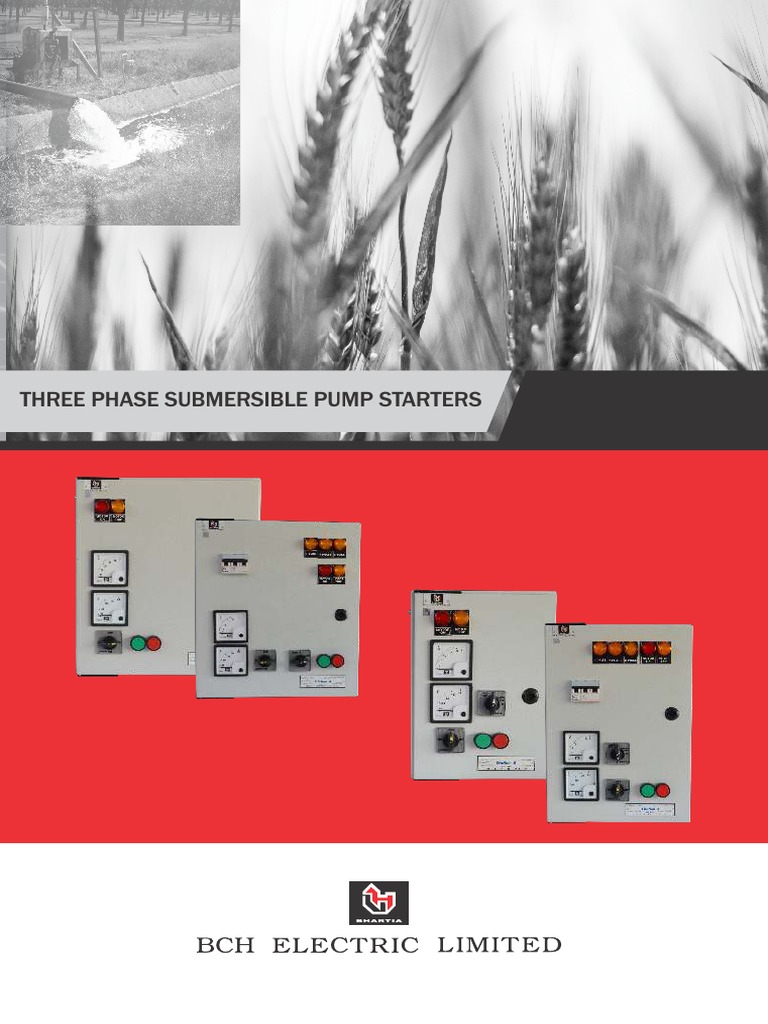 Three Phase Submersible Pump Starter PDF Relay Electrical Components