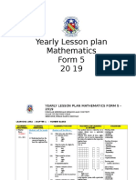 Yearly Lesson Plan Mathematics Form5 2019