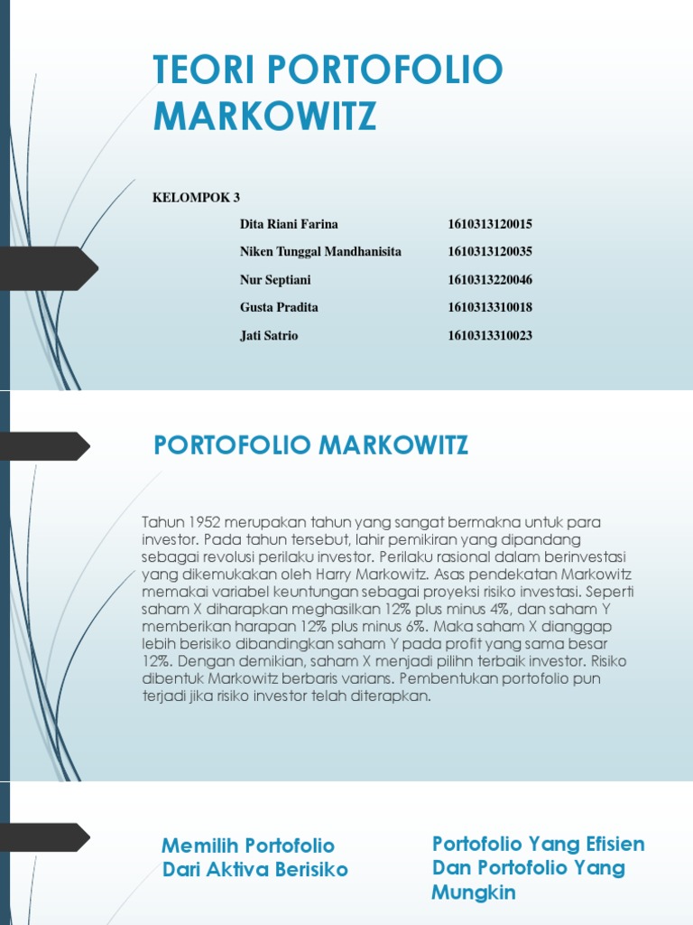 55125_(Fix)Teori Portofolio Markowitz Ppt