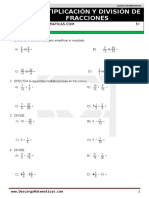 15 Multiplicación y División de Fracciones Quinto de Primaria