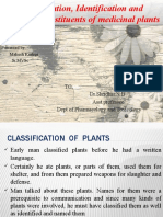 Classification, Identification and Chemical Constituents of Medicinal Plants