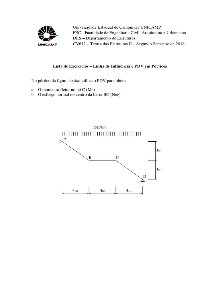 Lista-LI e PDV em Pórticos PDF | PDF
