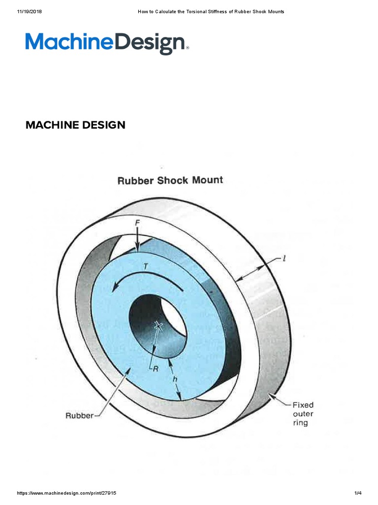 Torsional Stiffness of Rubber Mounts | PDF | Stiffness | Materials Science