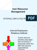 Human Resource Management: Internal Employee Relations