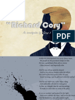 An Investigation of A Poem "Richard Cory"