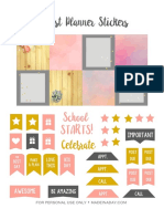 August Planner Sticker PDF