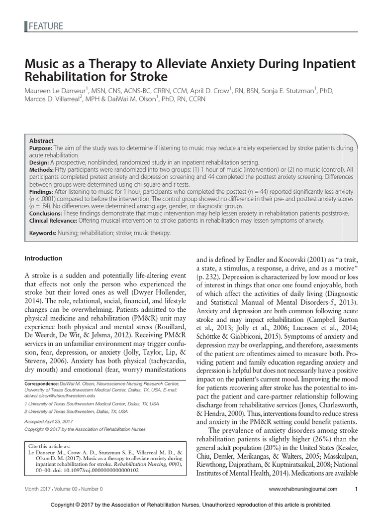10 1097@RNJ 0000000000000102 | PDF | Physical Therapy | Stroke