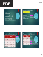 Mendels Monohybrid Inheritance