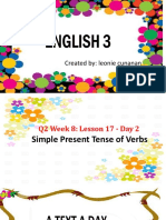 Day 2 - Week 8 Q2-Present Tense of Verbs-By Leony
