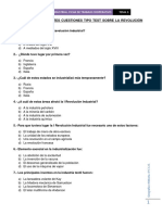 Resuelve Las Siguientes Cuestiones Tipo Test Sobre La Revolución Industrial