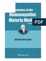 Keynotes of The Homoeopathic Materia Medica by Adolph Lippe