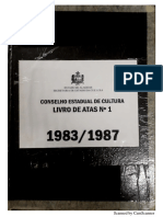 Livro de Atas Conselho Estadual de Cultura de Alagoas n1