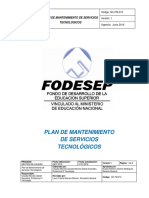 Plan de Mantenimiento de Servicios Tecnológicos 2018