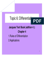 Topic 6: Differentiation: Jacques Text Book (Edition 4)