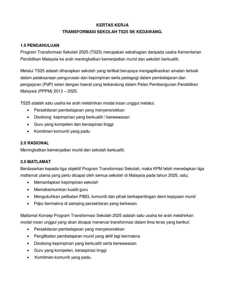 Kertas Kerja Ts25 Pdf