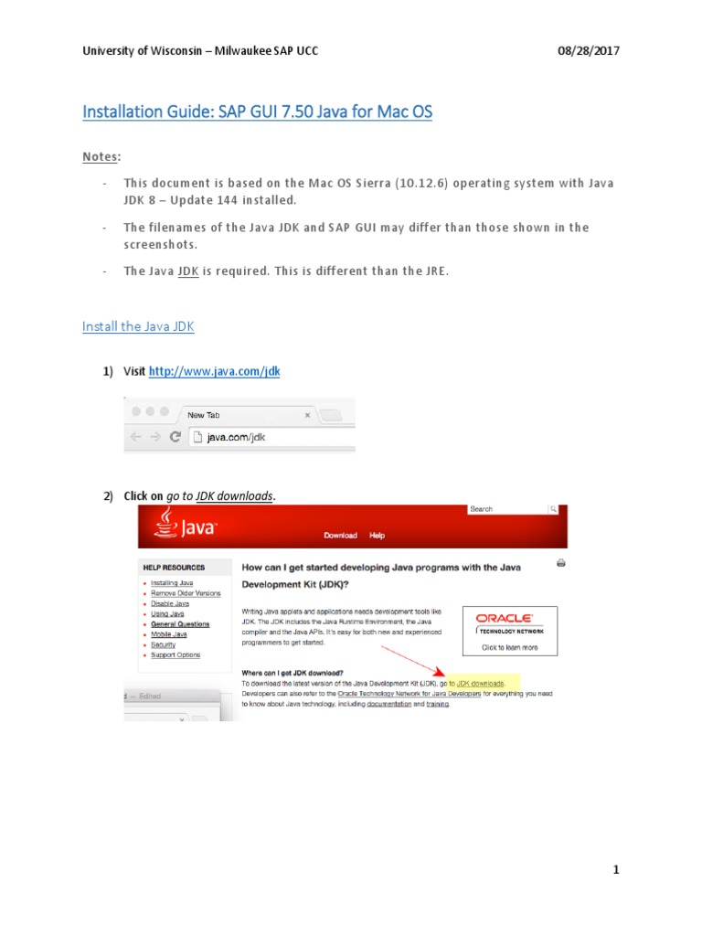 SAP GUI 7.50 Installation for Mac OS | PDF | Double Click | Java ...
