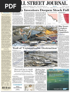 The Wall Street Journal 12th Octoberu0027 2018  PDF  Dow Jones 