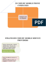 Strategies Used by Mobile Phone Companies