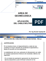 Aplicacion Del Cable Bolting