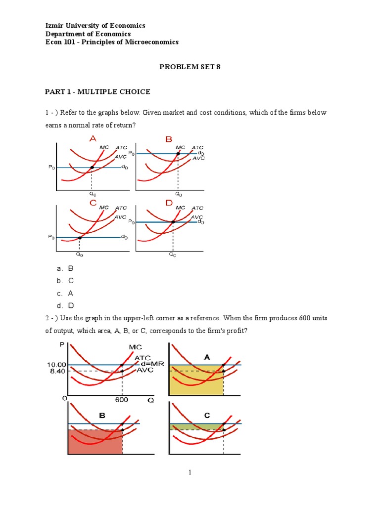 Microeconomics Problem Set 8 Guide | PDF | Long Run And Short Run ...