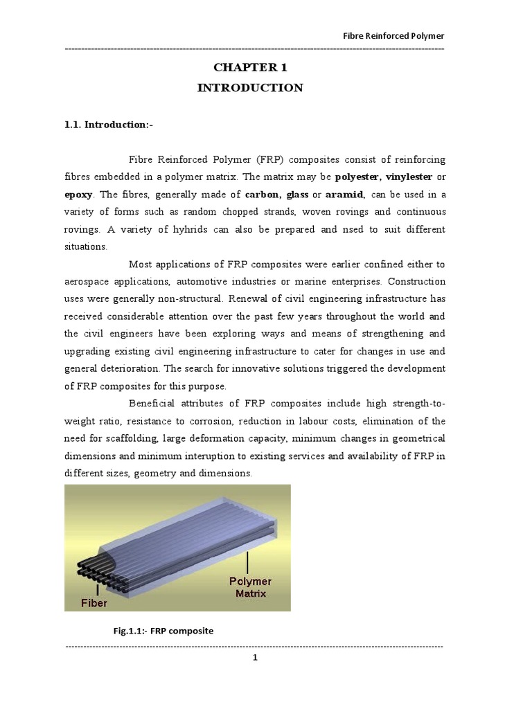 1.1. Introduction:-: Fibre Reinforced Polymer | PDF | Fibre Reinforced ...