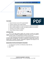 Study of A Transistor Amplifier (RC Coupled) : Features