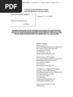 Brief from lawyers for George Paradopoulos filed Nov. 16, 2018 in 1:17-CR-00182-RDM