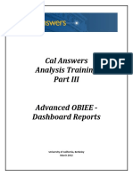 Cal Answers Analysis Training Part III. Advanced OBIEE - Dashboard Reports