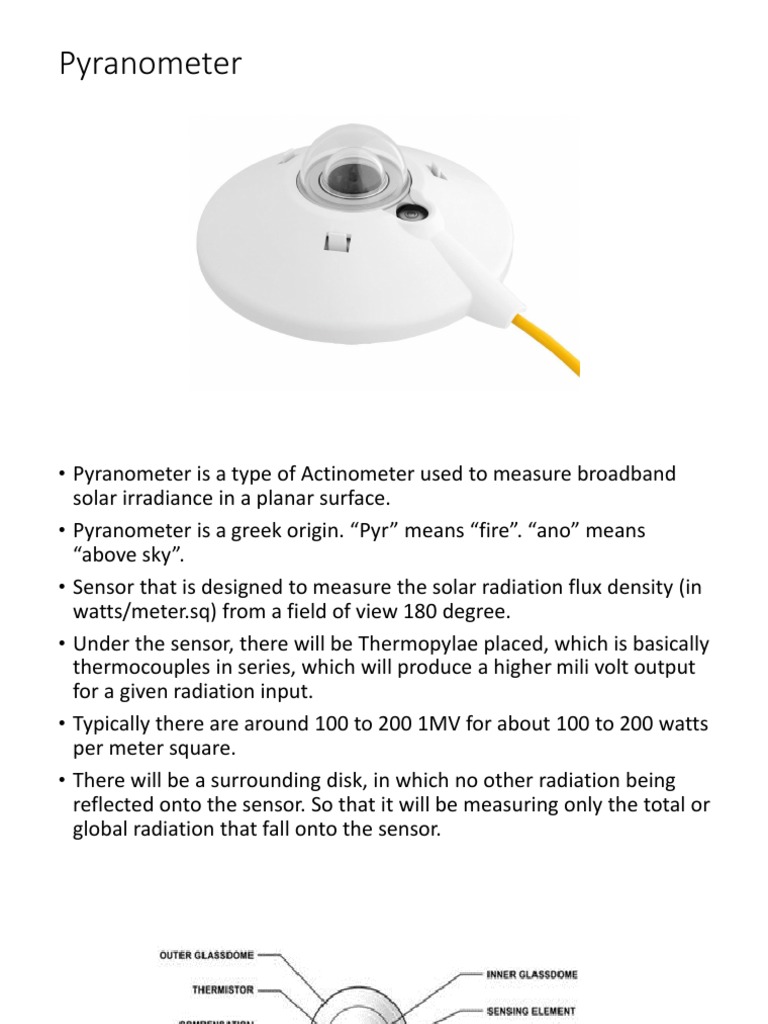 Solar Radiation Measurement Instruments | PDF | Atmospheric Sciences ...