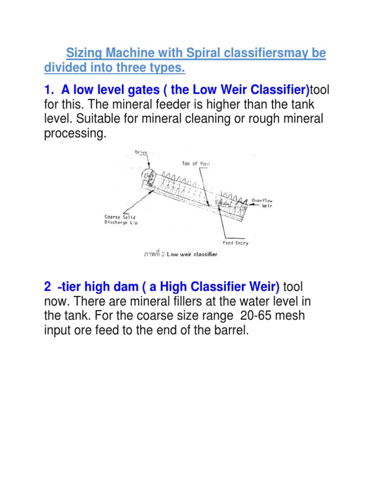 Types of Sizing Machines Explained | PDF | Mill (Grinding) | Nature