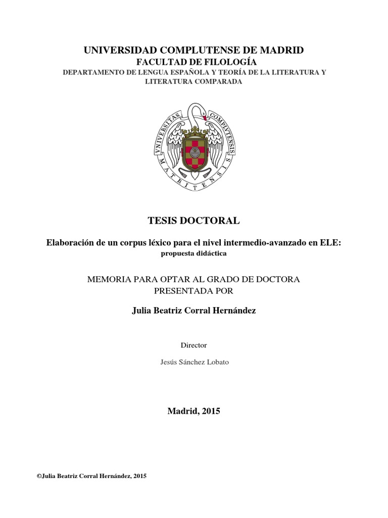 Elaboración de Un Corpus Léxico para El Nivel Intermedio-Avanzado en ELE, PDF, Palabra